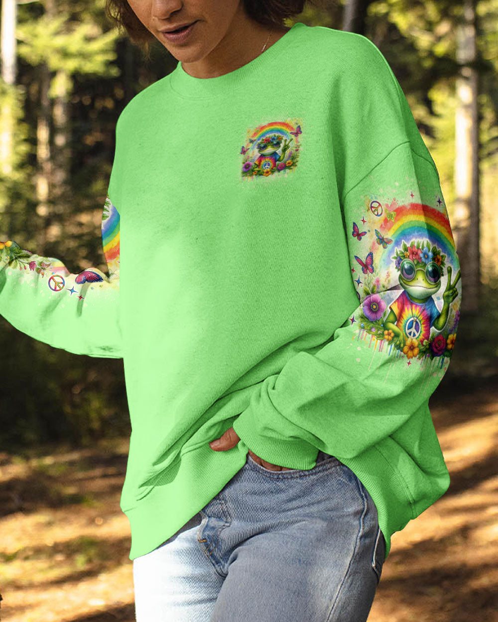 BE YOU THE WORLD WILL ADJUST FROG  ALL OVER PRINT - TLNO1204253