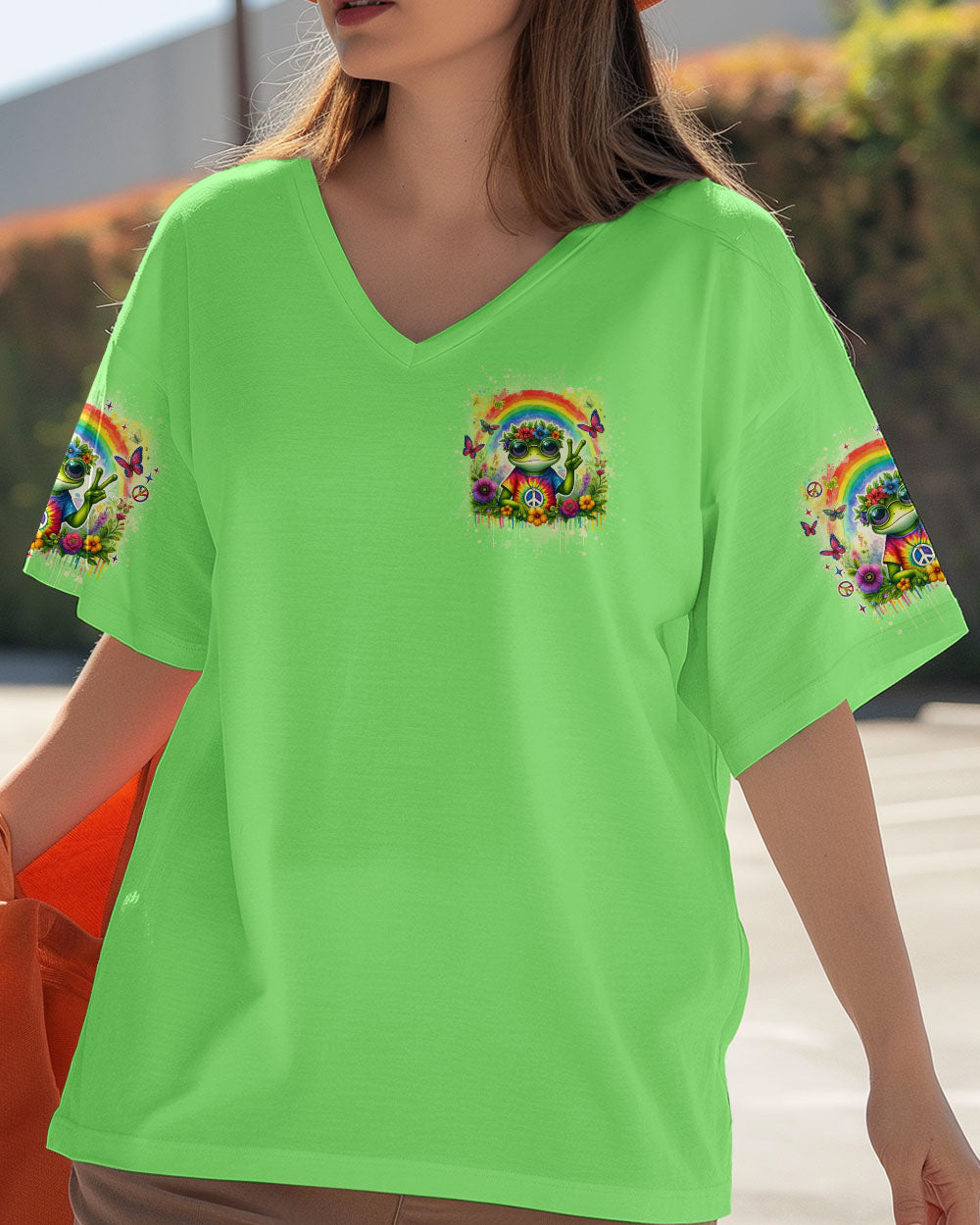 BE YOU THE WORLD WILL ADJUST FROG  ALL OVER PRINT - TLNO1204253