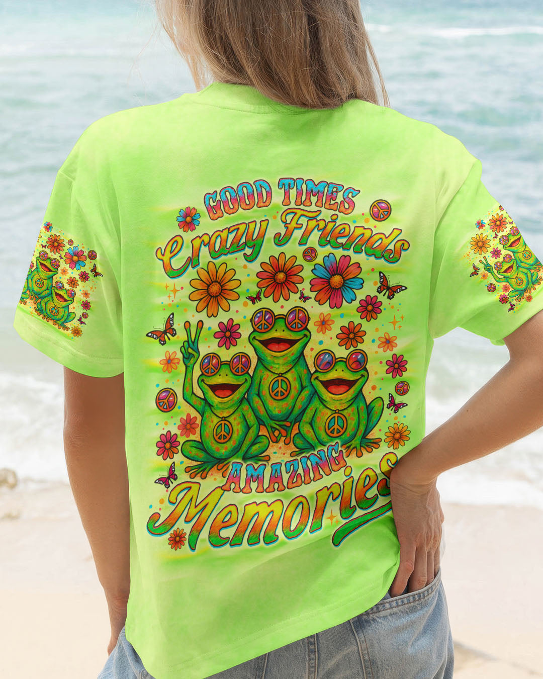 GOOD TIMES CRAZY FRIEND FROG ALL OVER PRINT  - TLNO1205251