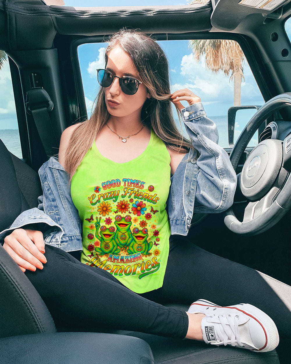 GOOD TIMES CRAZY FRIEND FROG ALL OVER PRINT  - TLNO1205251