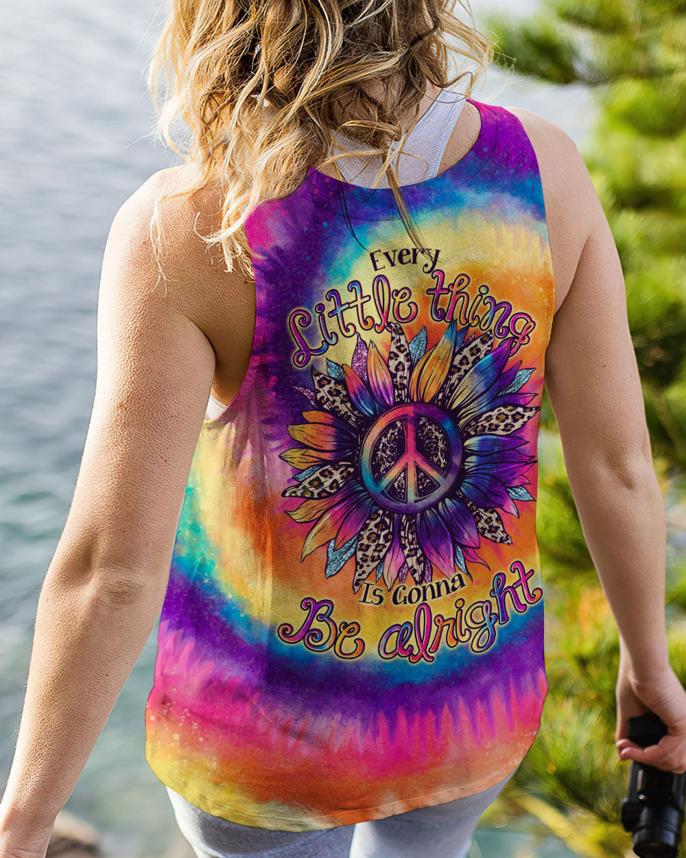 EVERYTHING LITTLE THING SUNFLOWER TIE DYE ALL OVER PRINT - TLNO1206232