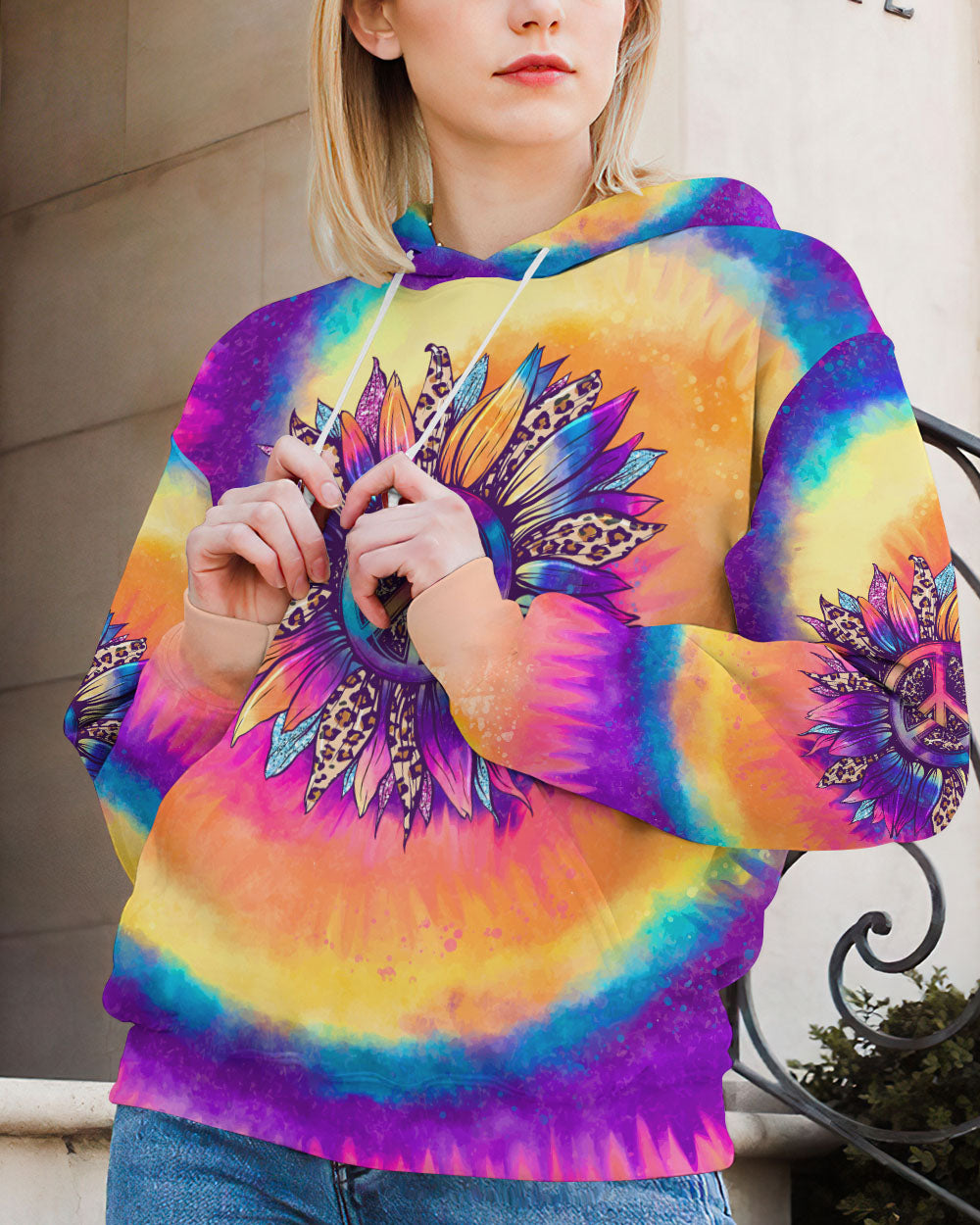 EVERYTHING LITTLE THING SUNFLOWER TIE DYE ALL OVER PRINT - TLNO1206232