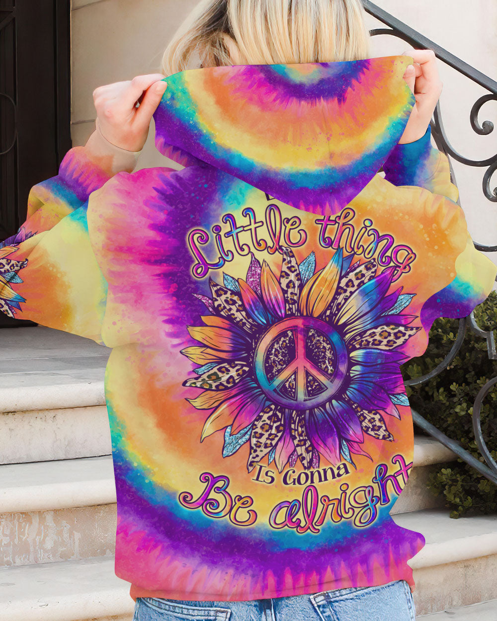 EVERYTHING LITTLE THING SUNFLOWER TIE DYE ALL OVER PRINT - TLNO1206232