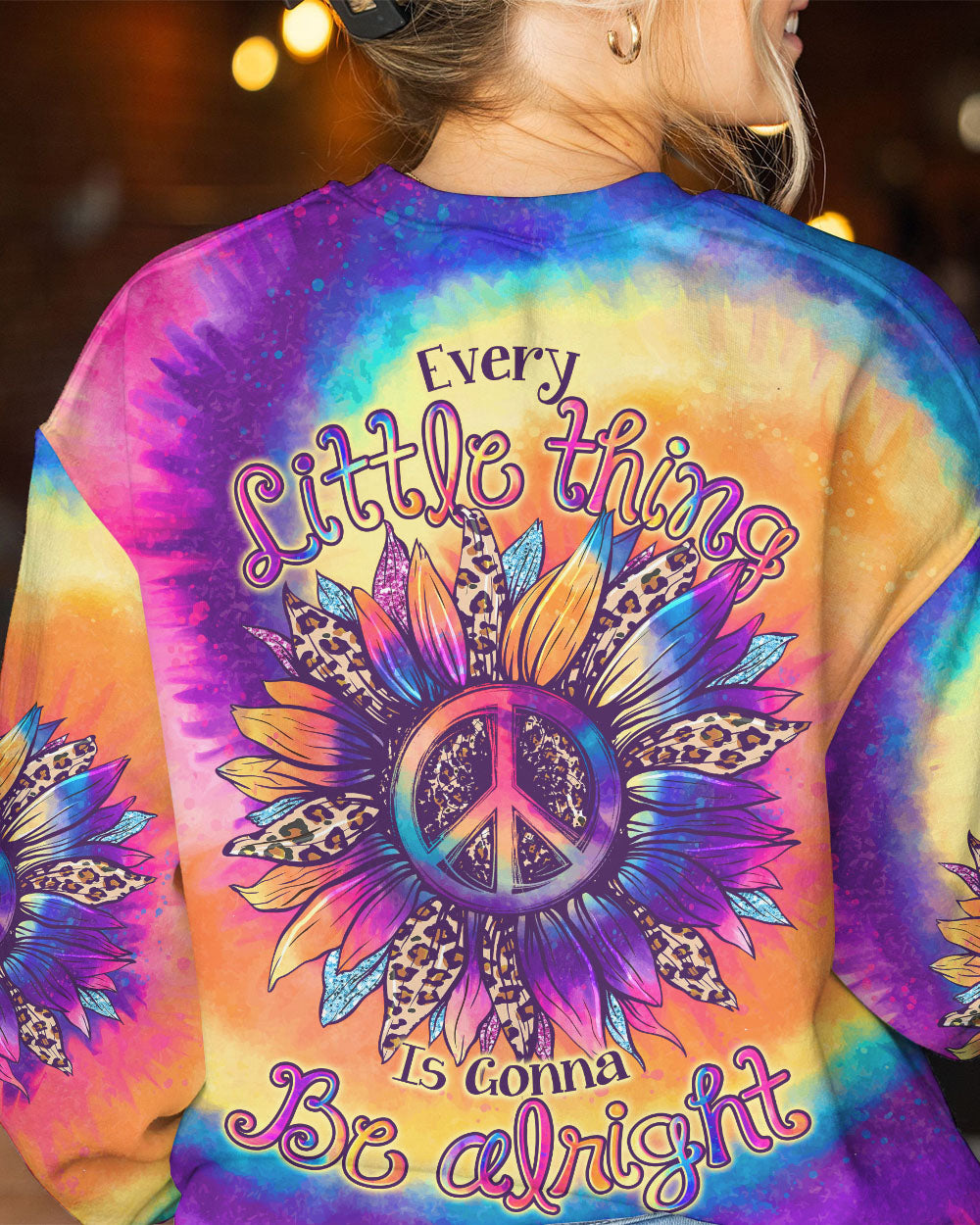 EVERYTHING LITTLE THING SUNFLOWER TIE DYE ALL OVER PRINT - TLNO1206232
