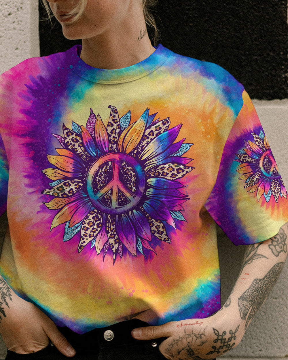 EVERYTHING LITTLE THING SUNFLOWER TIE DYE ALL OVER PRINT - TLNO1206232