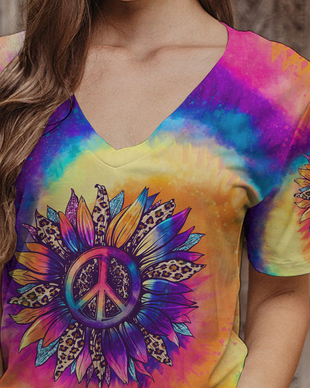 EVERYTHING LITTLE THING SUNFLOWER TIE DYE ALL OVER PRINT - TLNO1206232