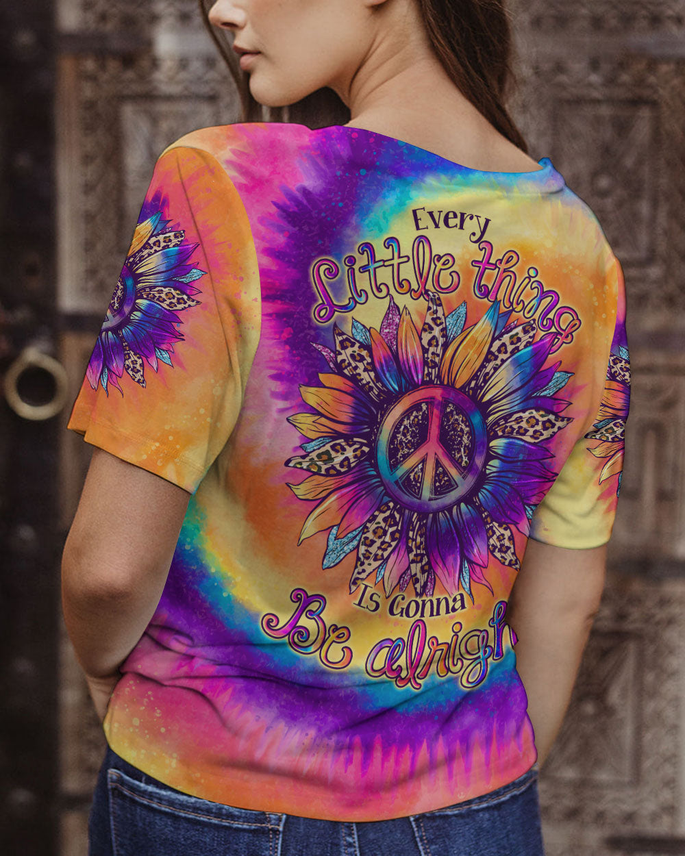 EVERYTHING LITTLE THING SUNFLOWER TIE DYE ALL OVER PRINT - TLNO1206232
