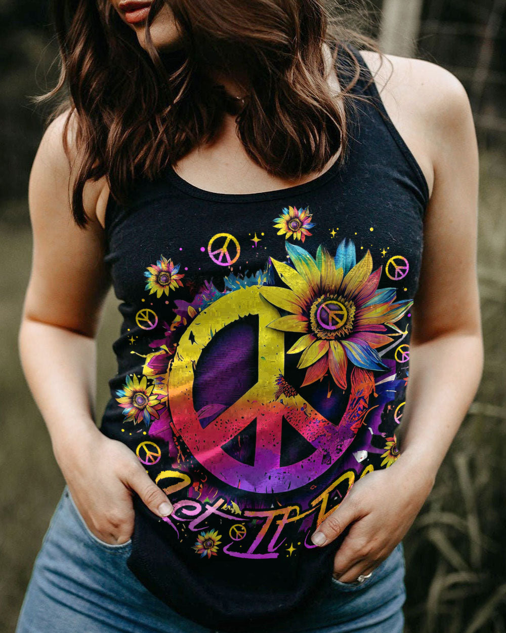 LET IT BE SUNFLOWER COLORFUL ALL OVER PRINT - TLNO1207231
