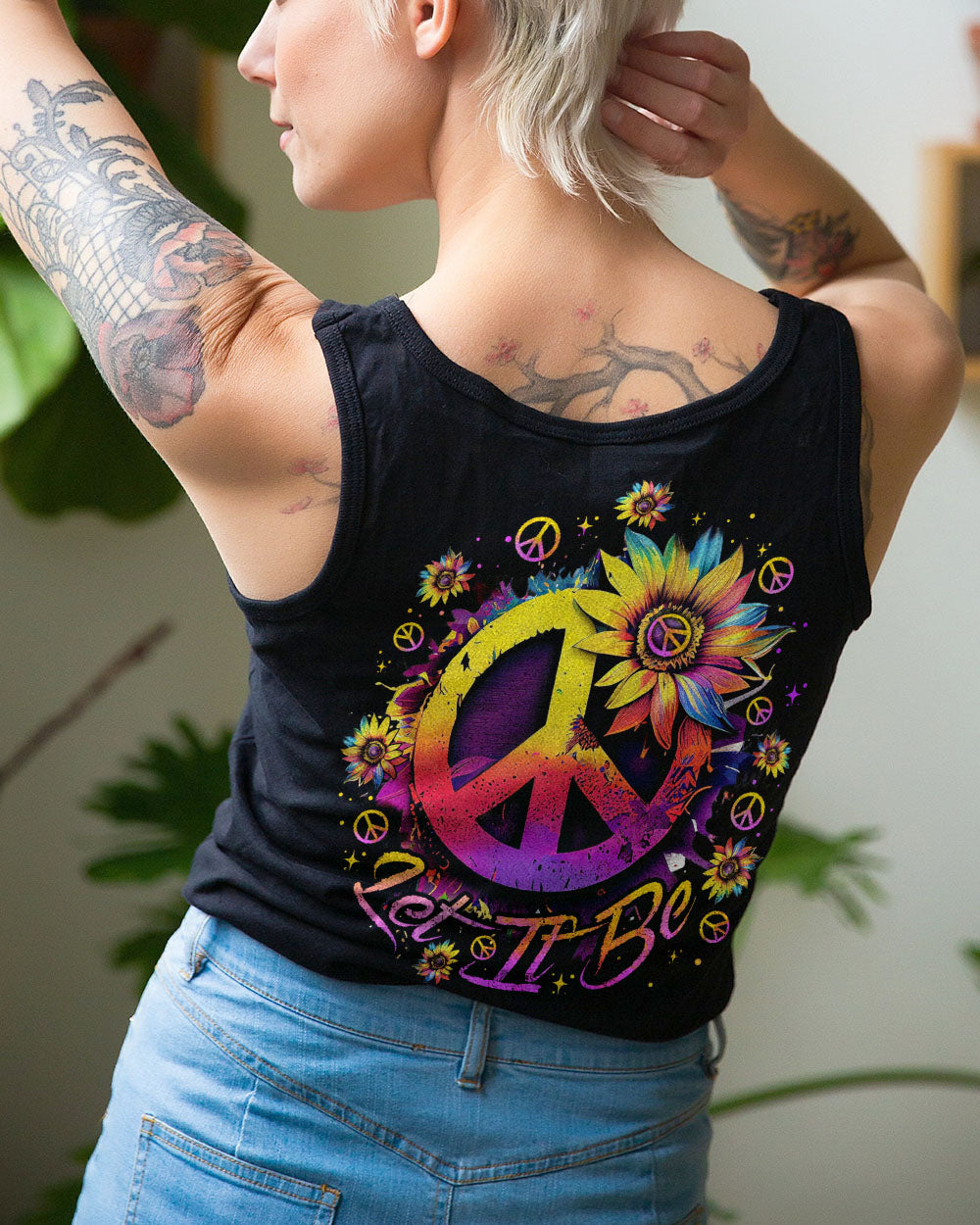 LET IT BE SUNFLOWER COLORFUL ALL OVER PRINT - TLNO1207231