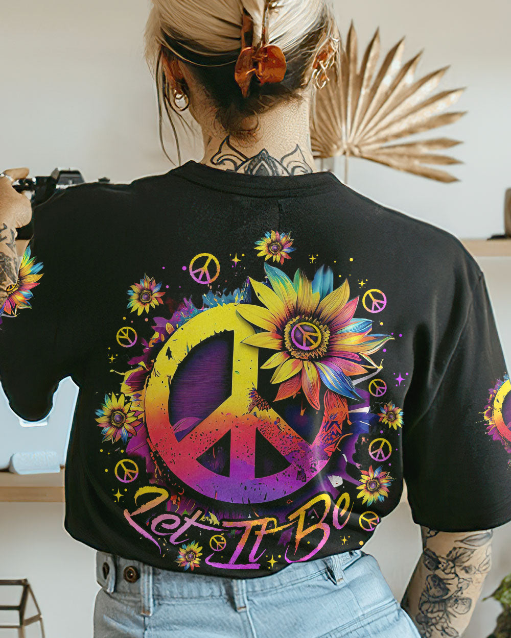 LET IT BE SUNFLOWER COLORFUL ALL OVER PRINT - TLNO1207231
