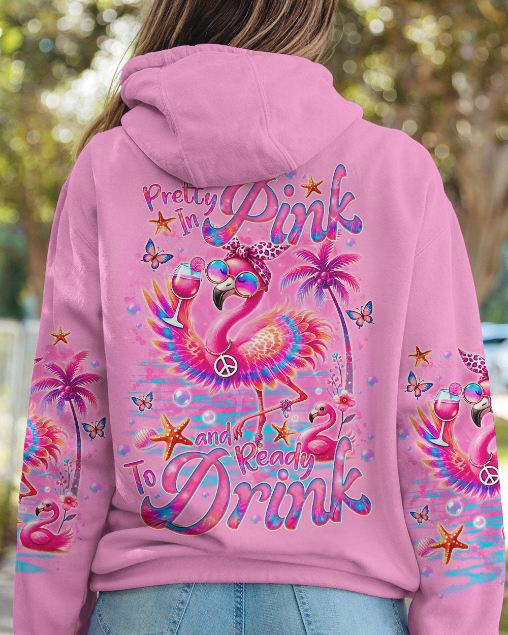 PRETTY IN PINK FLAMINGO ALL OVER PRINT - TLNO1207241
