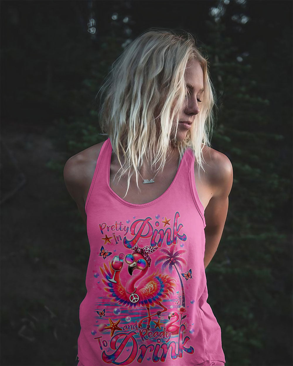 PRETTY IN PINK FLAMINGO ALL OVER PRINT - TLNO1207241