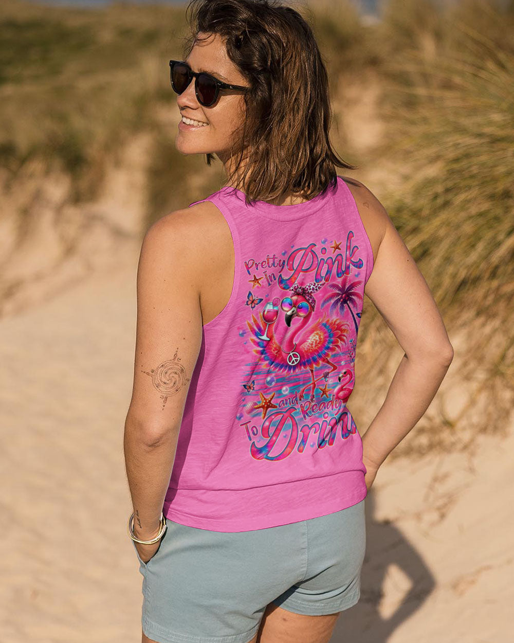 PRETTY IN PINK FLAMINGO ALL OVER PRINT - TLNO1207241
