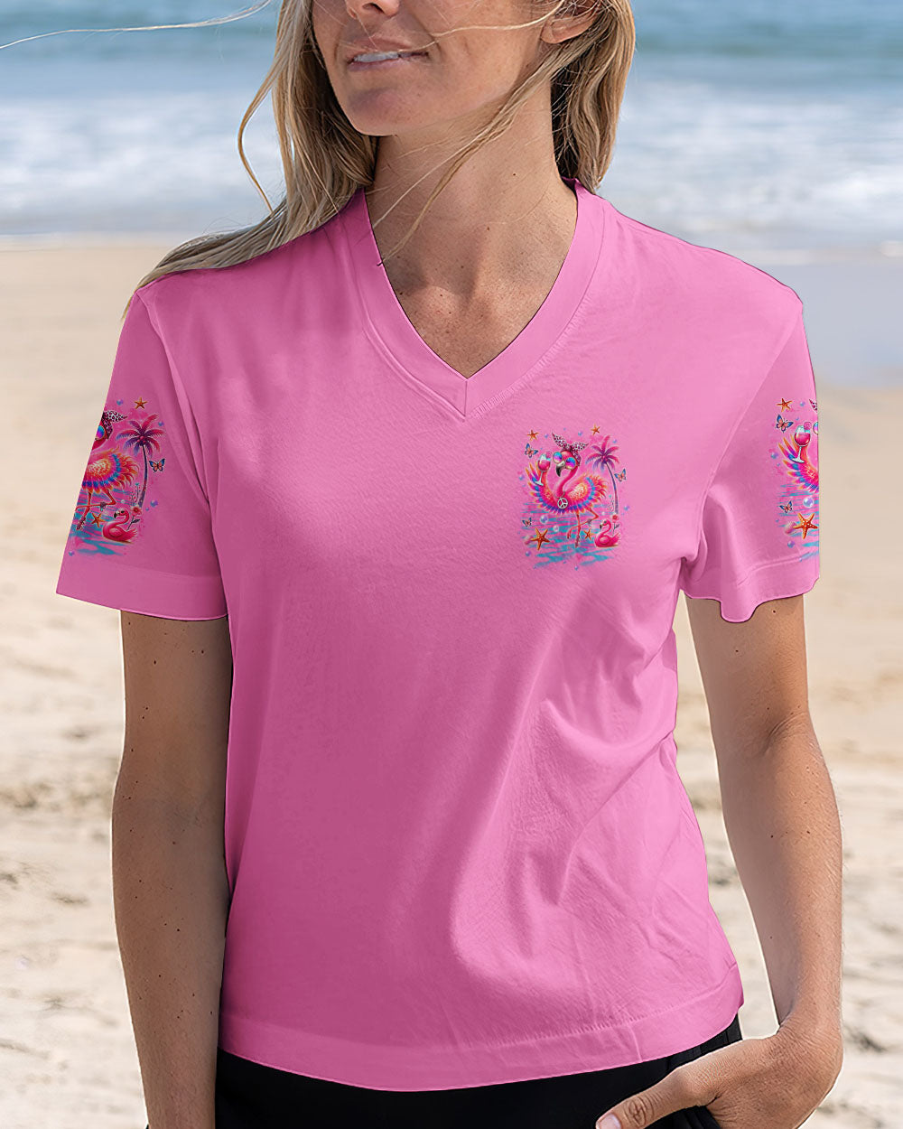 PRETTY IN PINK FLAMINGO ALL OVER PRINT - TLNO1207241