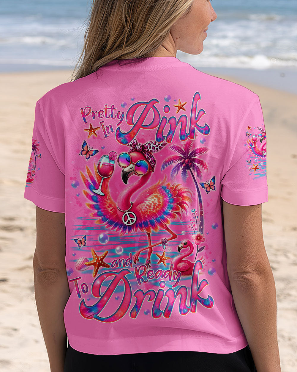PRETTY IN PINK FLAMINGO ALL OVER PRINT - TLNO1207241