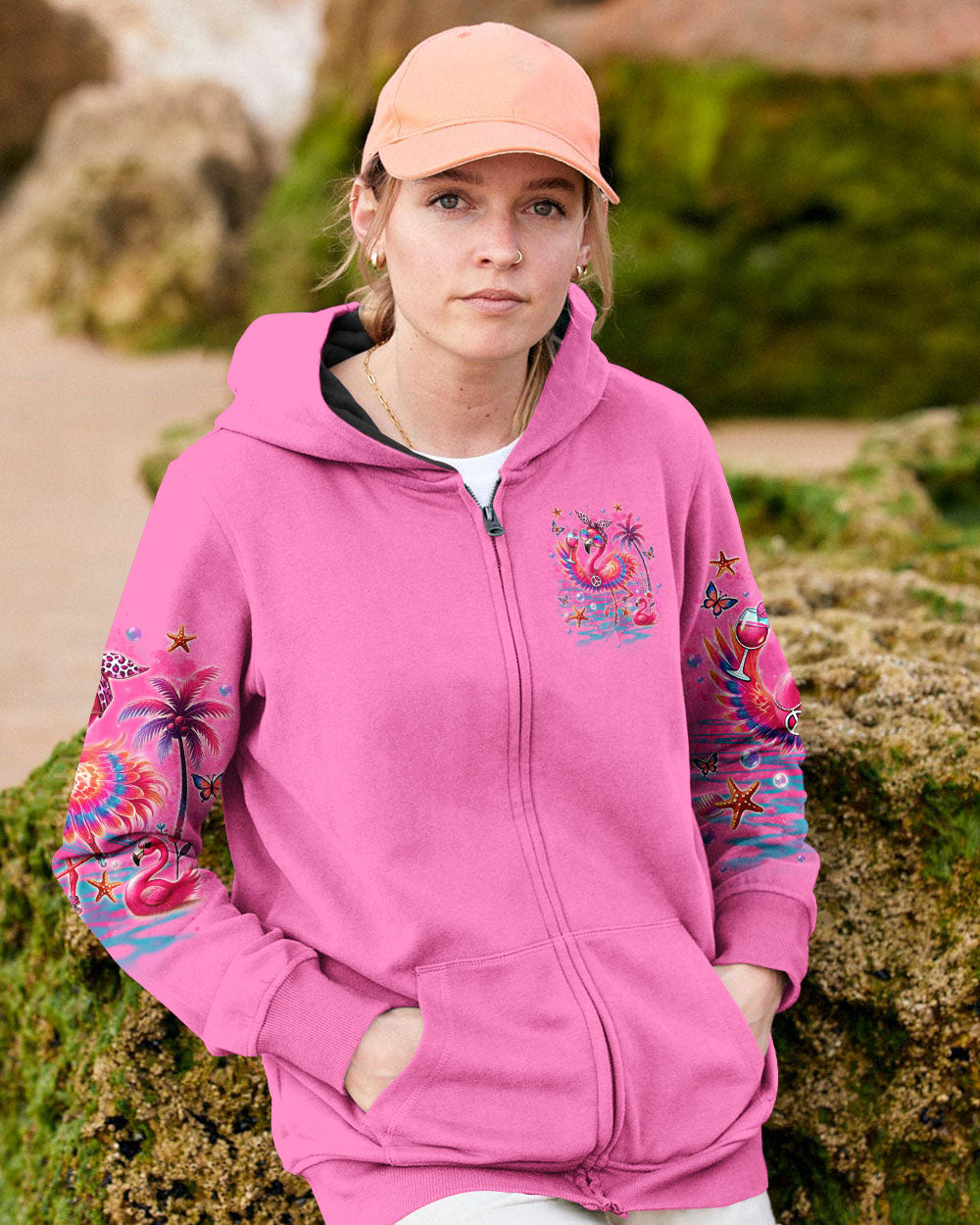 PRETTY IN PINK FLAMINGO ALL OVER PRINT - TLNO1207241
