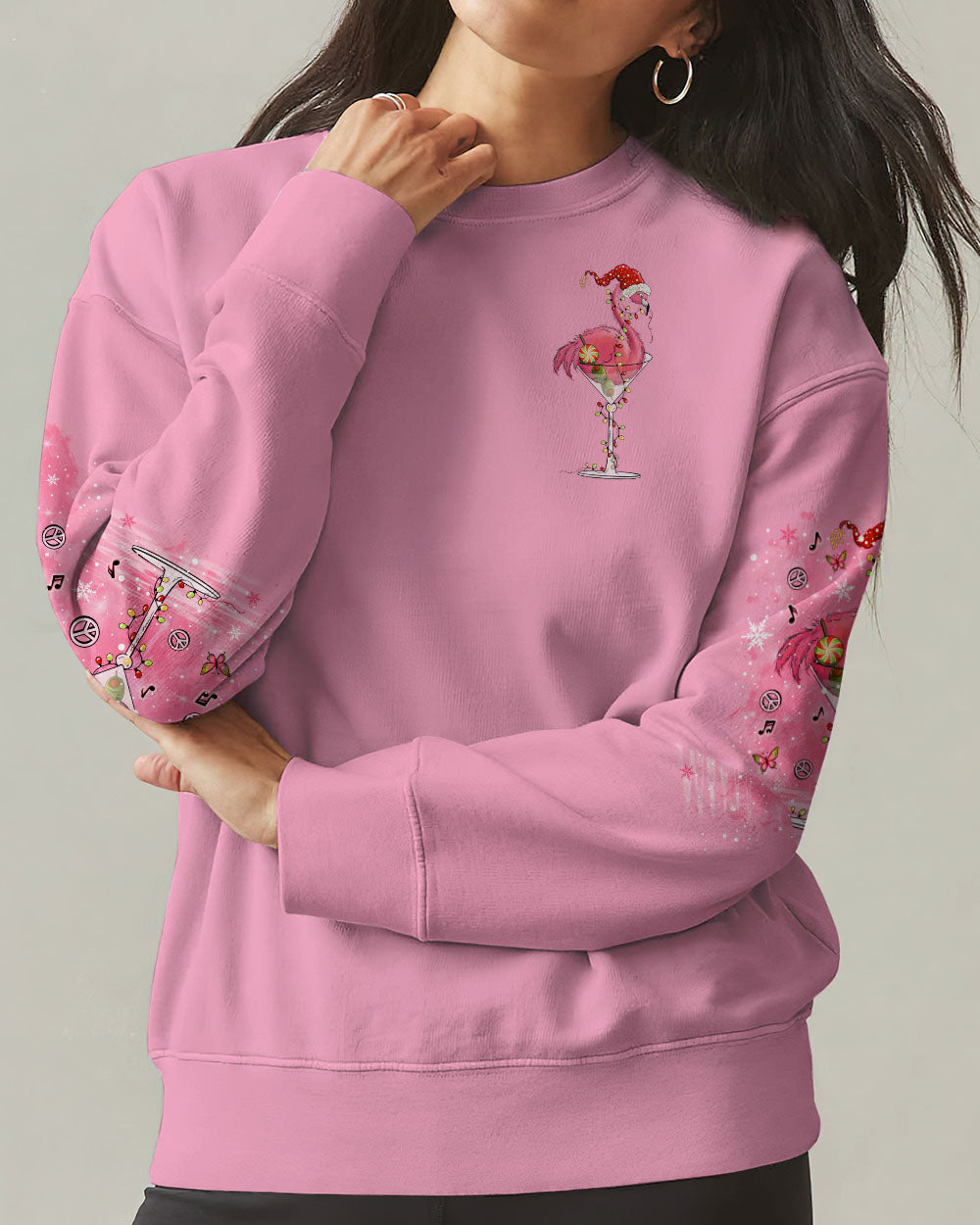 PRETTY IN PINK FLAMINGO CHRISTMAS  ALL OVER PRINT - TLNO1210241