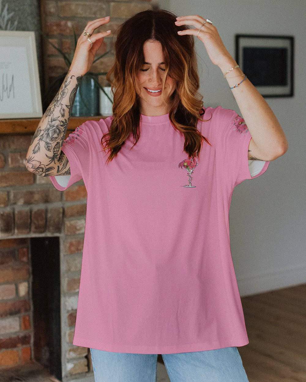 PRETTY IN PINK FLAMINGO CHRISTMAS  ALL OVER PRINT - TLNO1210241