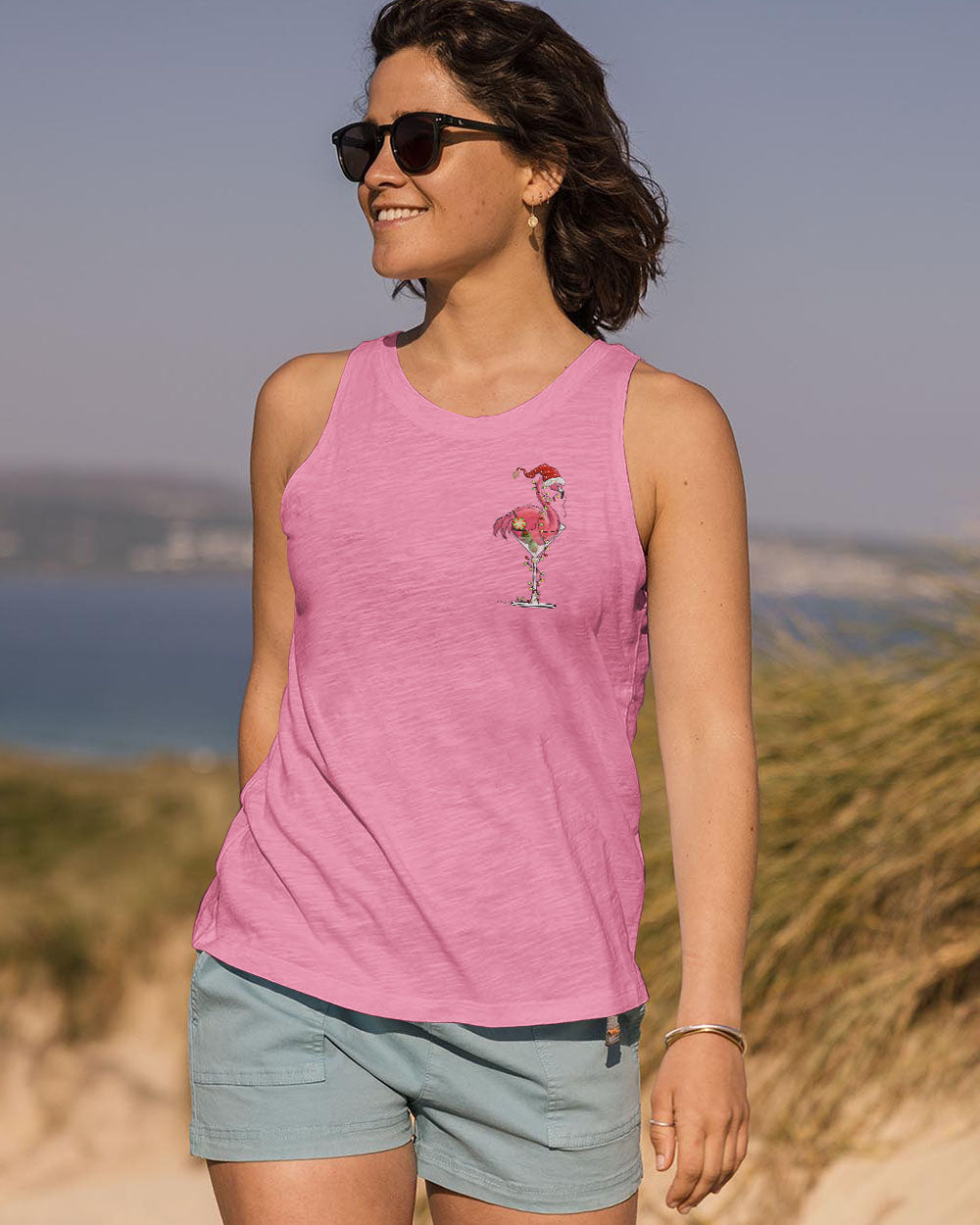 PRETTY IN PINK FLAMINGO CHRISTMAS  ALL OVER PRINT - TLNO1210241