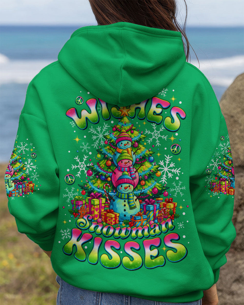 WARM WISHES AND SNOWMAN KISSES CHRISTMAS ALL OVER PRINT - TLNO1211252