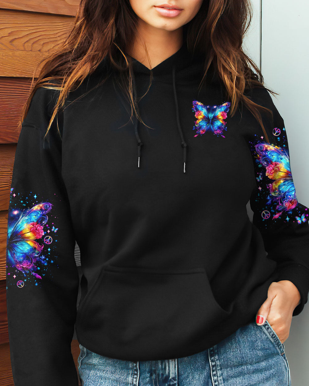 I BELIEVE THERE ARE ANGELS AMONG US BUTTERFLY ALL OVER PRINT - TLNO1305241