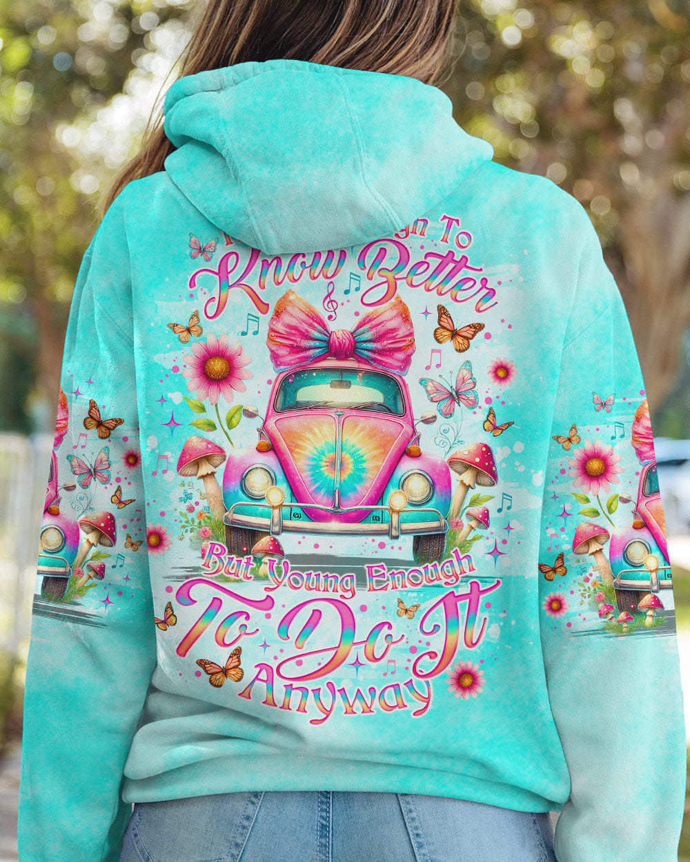 I'M OLD ENOUGH TO KNOW BETTER CAR ALL OVER PRINT - TLNO1307241