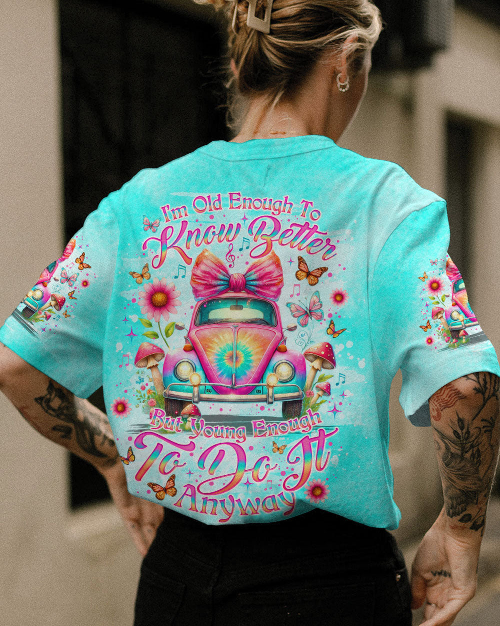 I'M OLD ENOUGH TO KNOW BETTER CAR ALL OVER PRINT - TLNO1307241