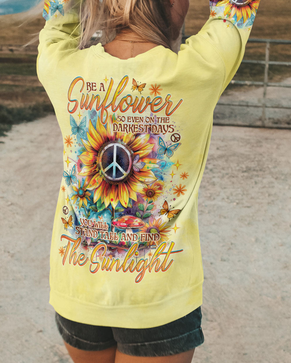 BE A SUNFLOWER ALL OVER PRINT - TLNO1308241