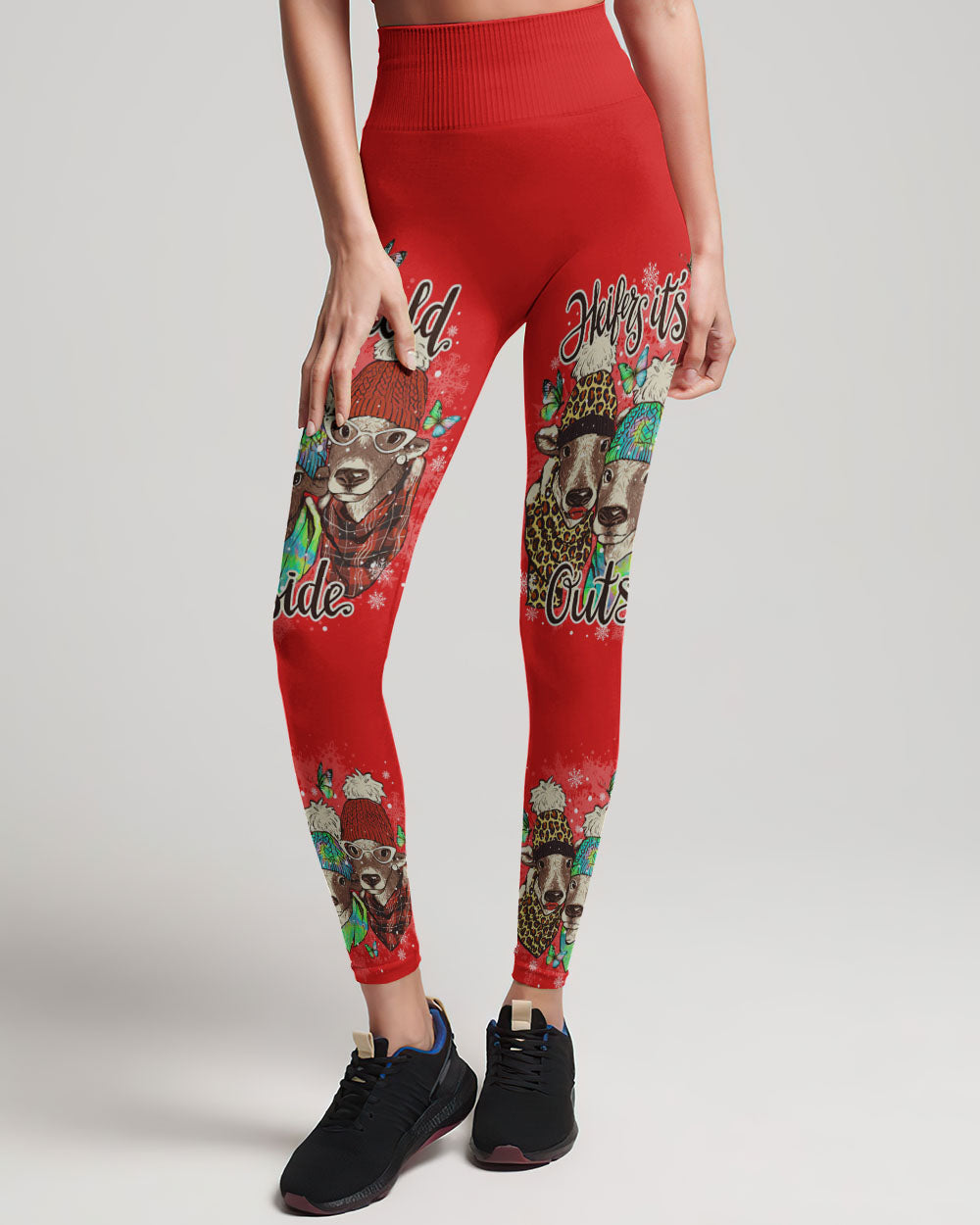 HEIFERS IT'S COLD OUTSIDE COW CHRISTMAS ALL OVER PRINT - TLNO1309232