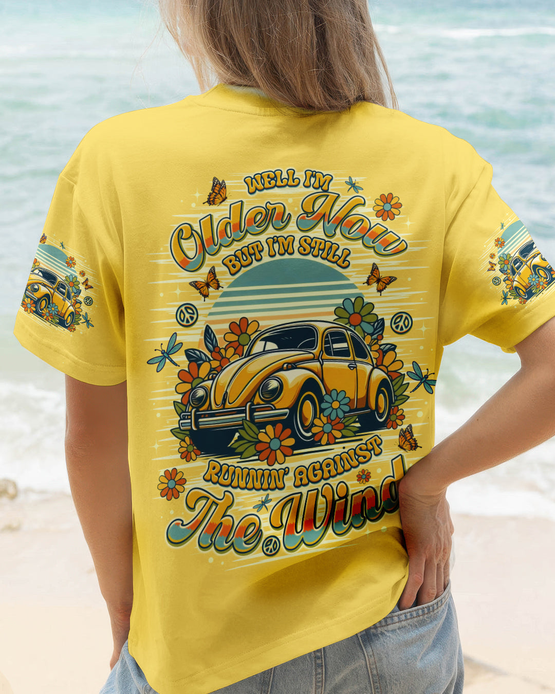 RUNNING AGAINST THE WIND RETRO CAR ALL OVER PRINT  - TLNO1312251