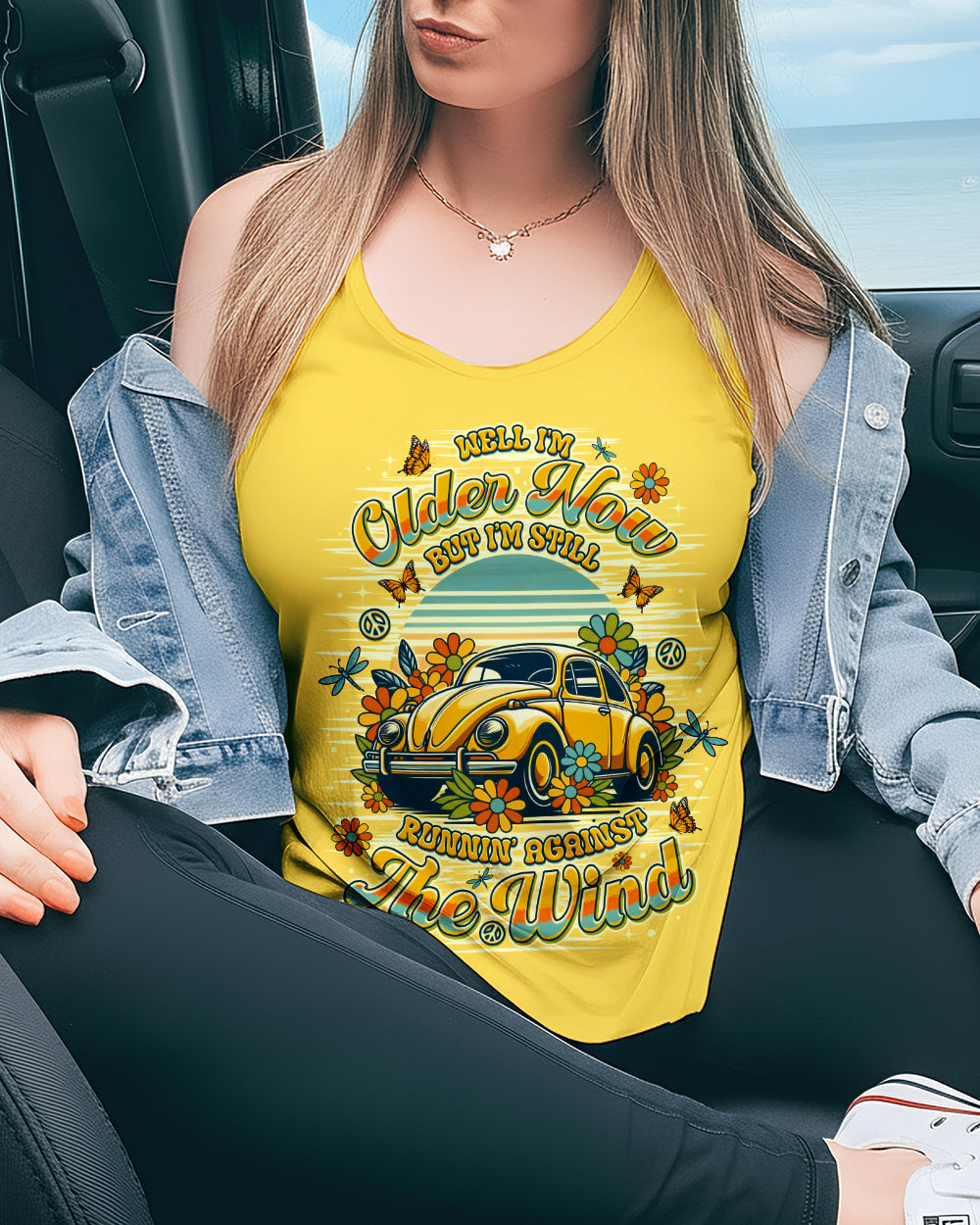 RUNNING AGAINST THE WIND RETRO CAR ALL OVER PRINT  - TLNO1312251
