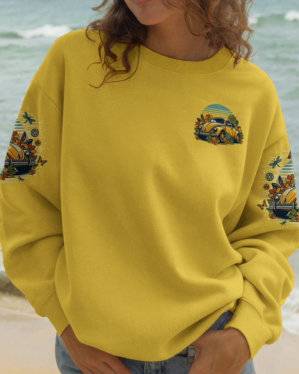 RUNNING AGAINST THE WIND RETRO CAR ALL OVER PRINT  - TLNO1312251