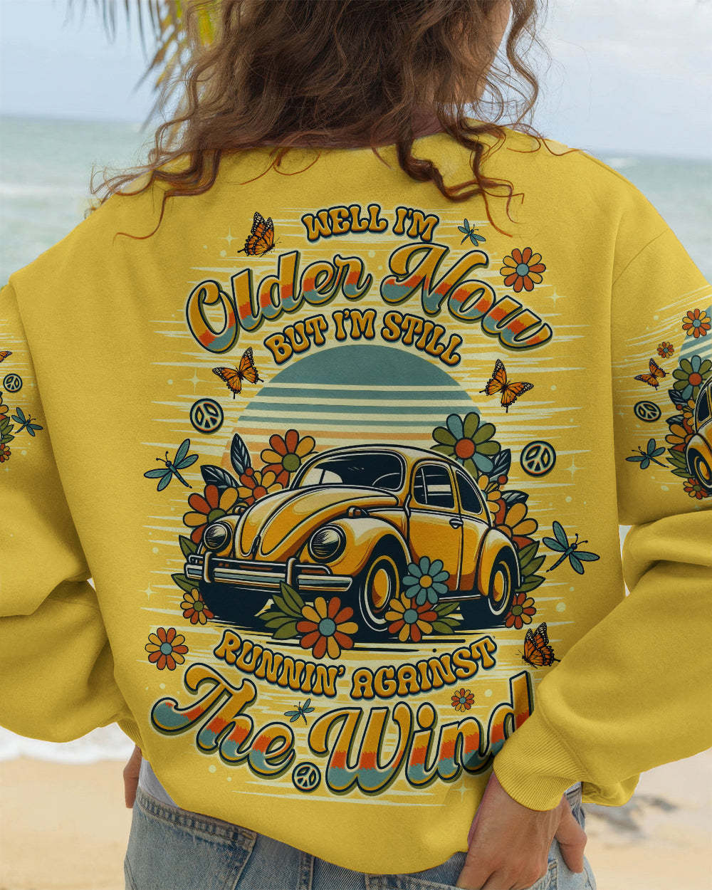 RUNNING AGAINST THE WIND RETRO CAR ALL OVER PRINT  - TLNO1312251