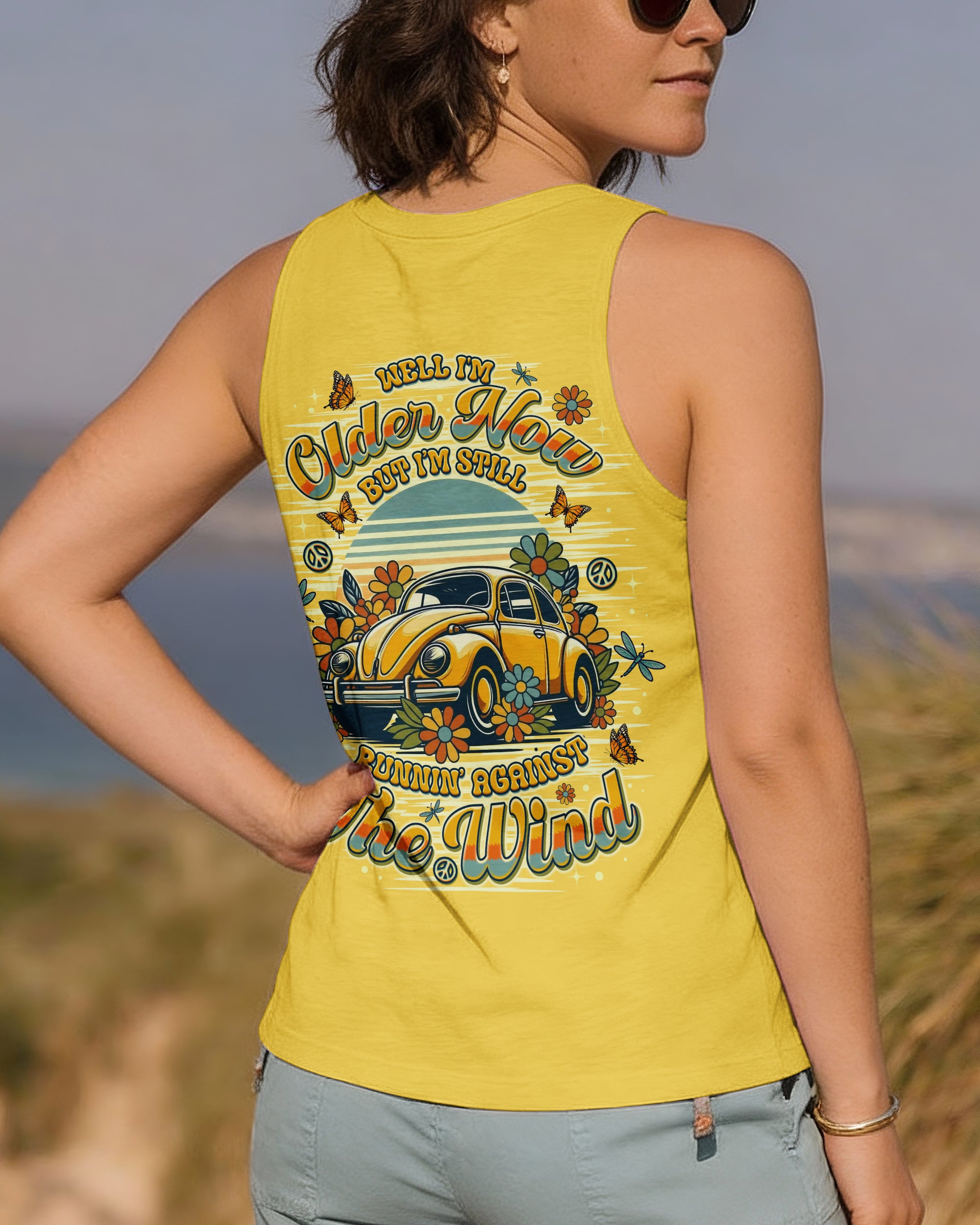 RUNNING AGAINST THE WIND RETRO CAR ALL OVER PRINT  - TLNO1312251