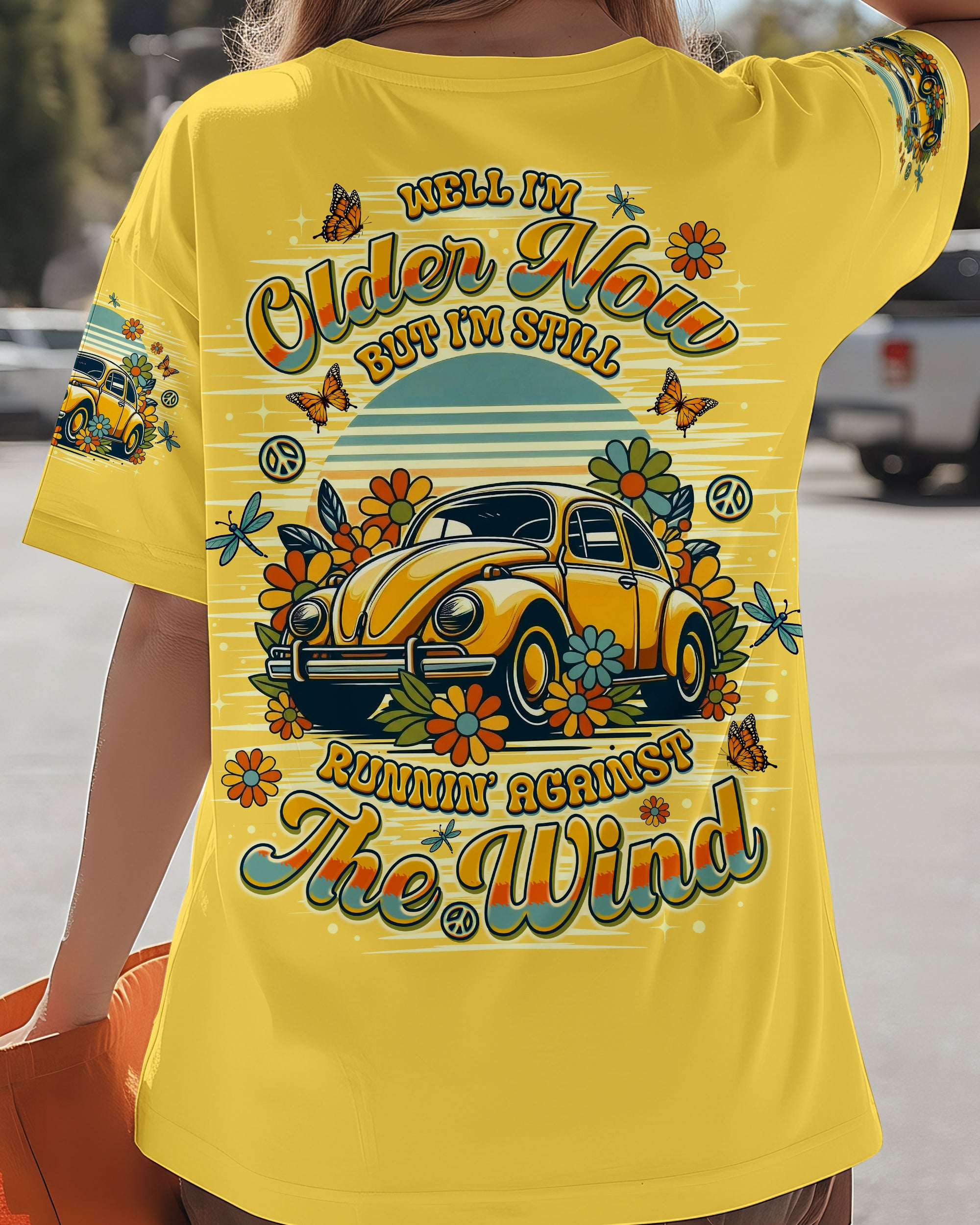 RUNNING AGAINST THE WIND RETRO CAR ALL OVER PRINT  - TLNO1312251