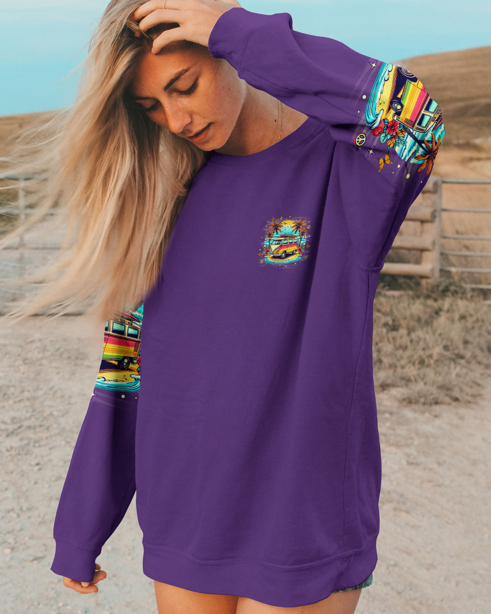 RUNNING AGAINST THE WIND BEACH BUS TIE DYE ALL OVER PRINT - TLNO1411251