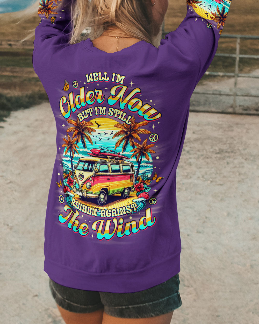 RUNNING AGAINST THE WIND BEACH BUS TIE DYE ALL OVER PRINT - TLNO1411251