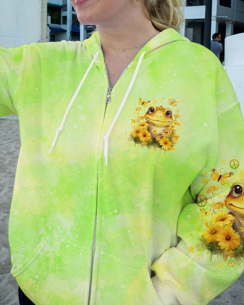 BE YOU THE WORLD WILL ADJUST FROG ALL OVER PRINT - TLNO1412231