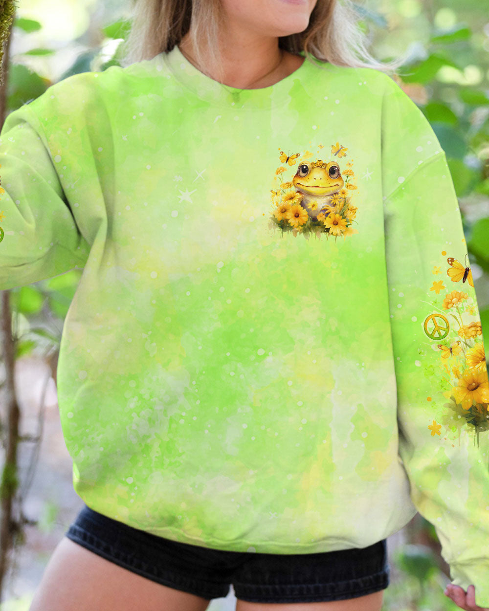 BE YOU THE WORLD WILL ADJUST FROG ALL OVER PRINT - TLNO1412231
