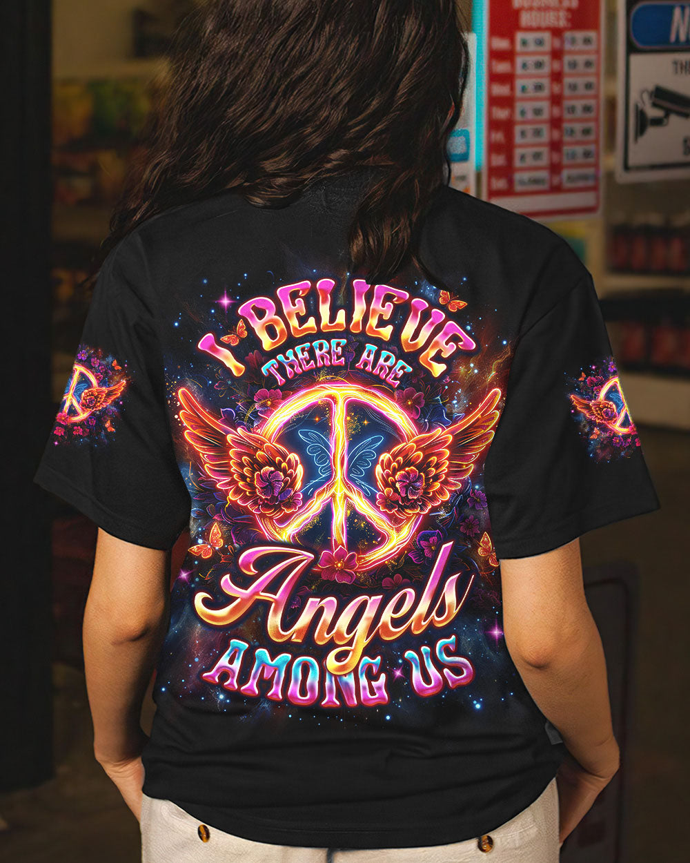 I BELIEVE THERE ARE ANGELS AMONG US WINGS ALL OVER PRINT - TLNO1412243