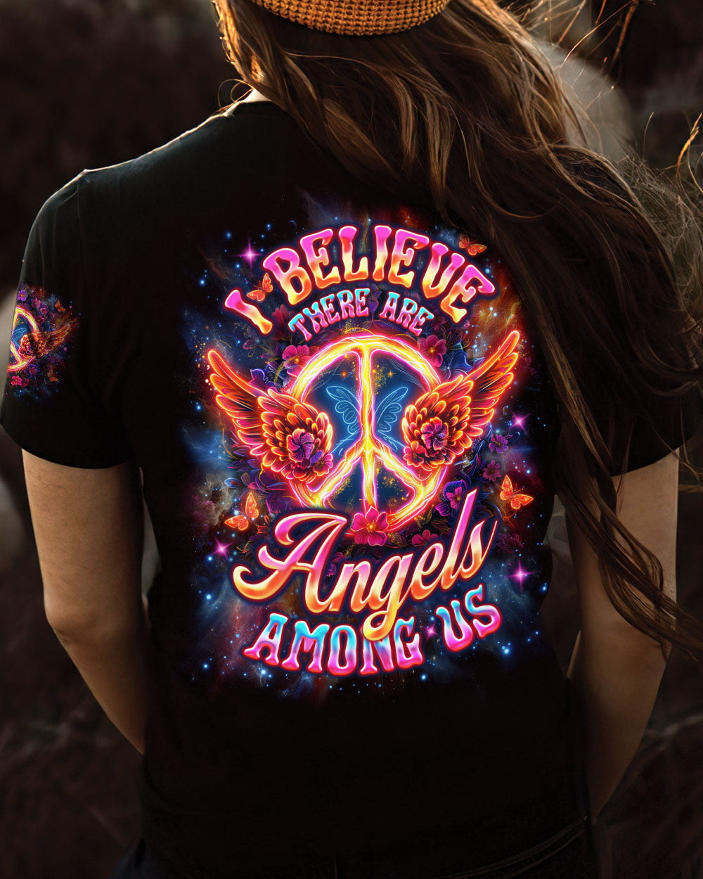 I BELIEVE THERE ARE ANGELS AMONG US WINGS ALL OVER PRINT - TLNO1412243
