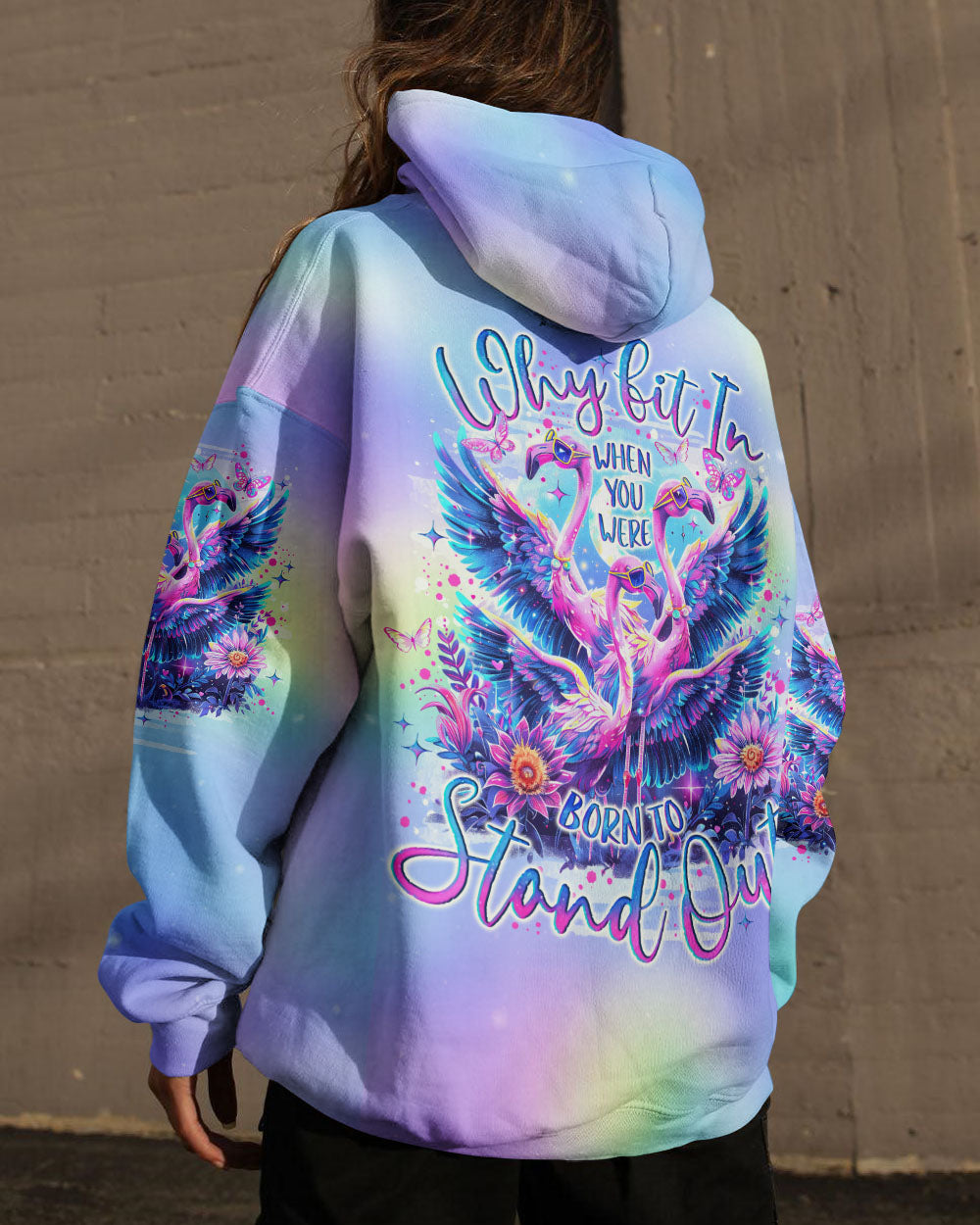 BORN TO STAND OUT FLAMINGO ALL OVER PRINT - TLNO1604242