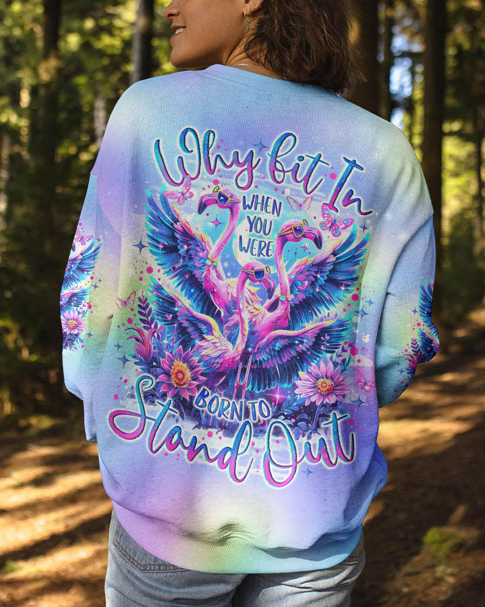 BORN TO STAND OUT FLAMINGO ALL OVER PRINT - TLNO1604242