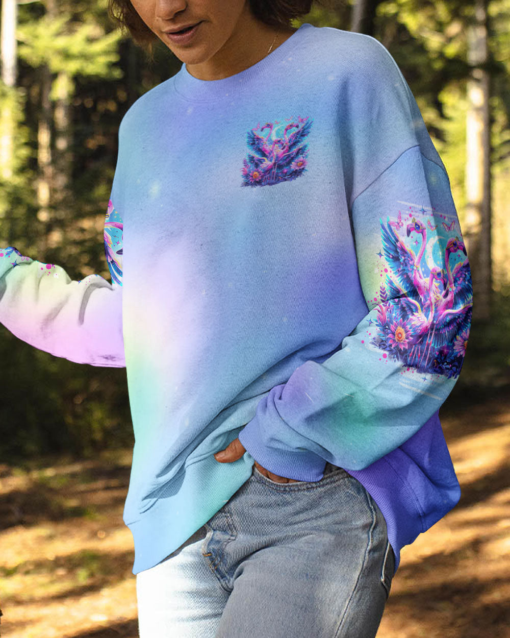 BORN TO STAND OUT FLAMINGO ALL OVER PRINT - TLNO1604242