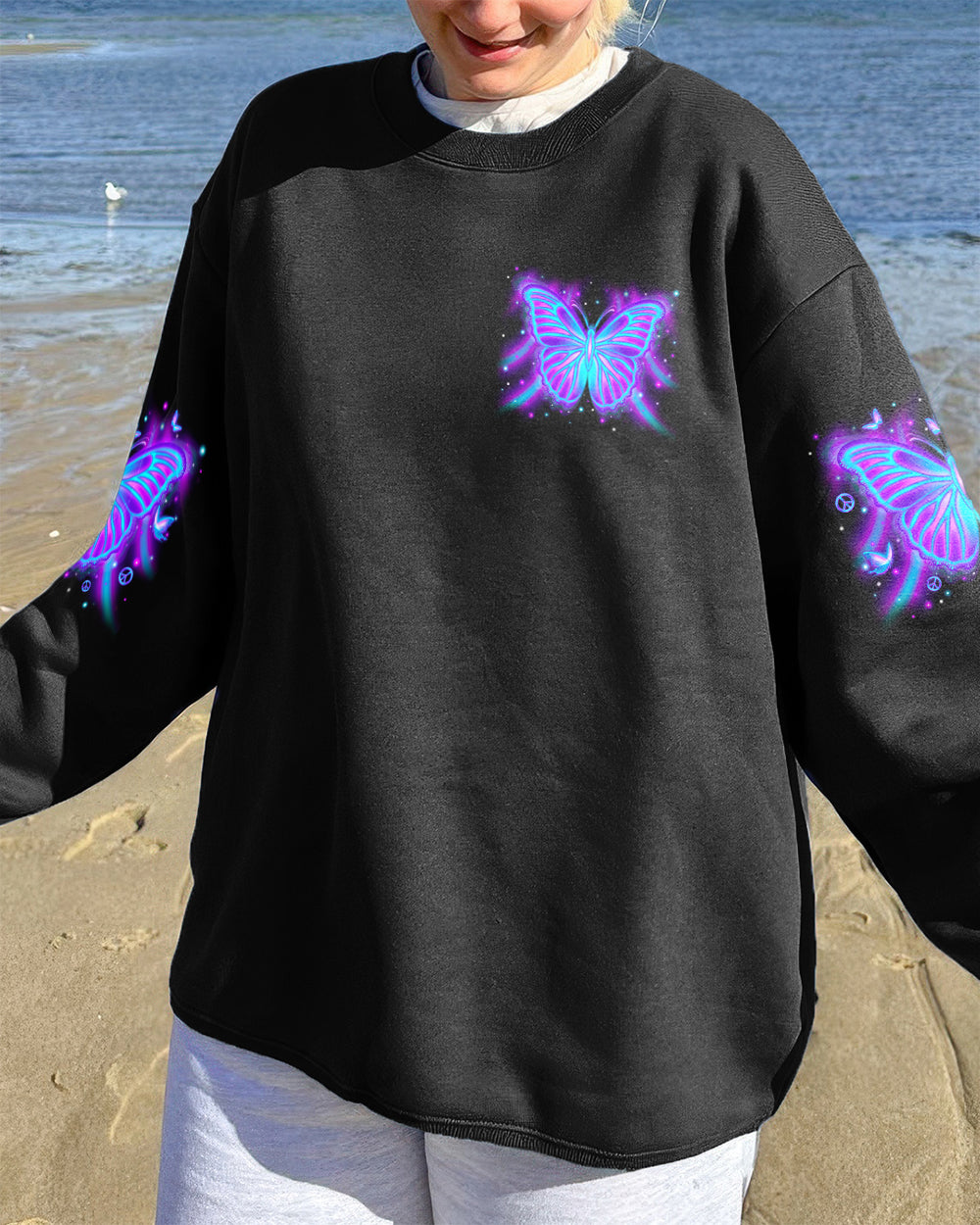 I BELIEVE THERE ARE ANGELS AMONG US BUTTERFLY  ALL OVER PRINT - TLNO1612252