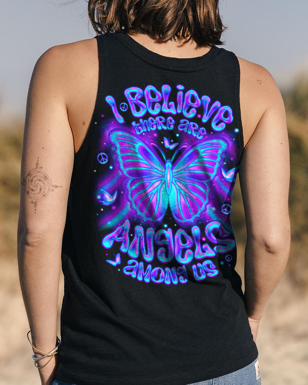 I BELIEVE THERE ARE ANGELS AMONG US BUTTERFLY  ALL OVER PRINT - TLNO1612252