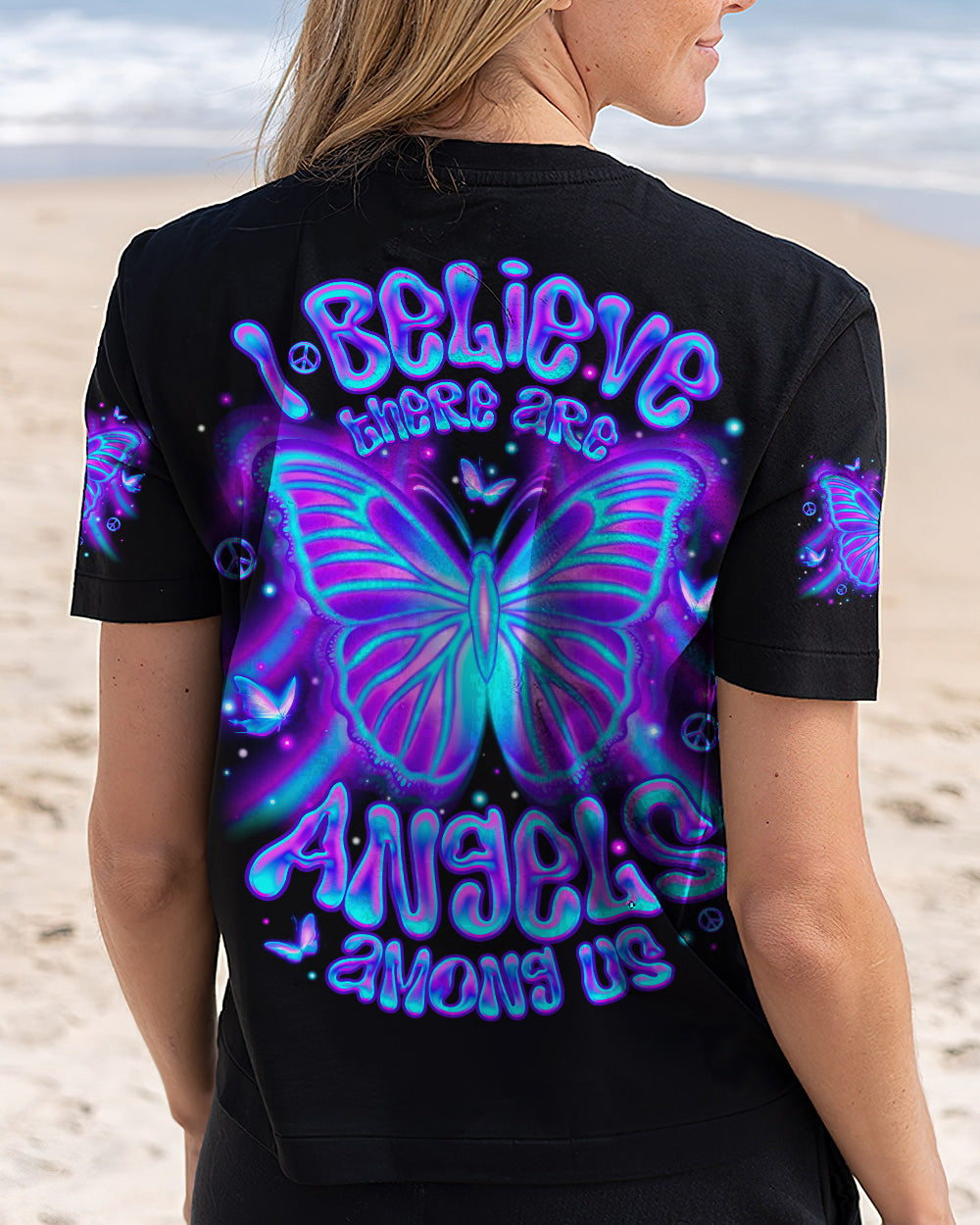 I BELIEVE THERE ARE ANGELS AMONG US BUTTERFLY  ALL OVER PRINT - TLNO1612252