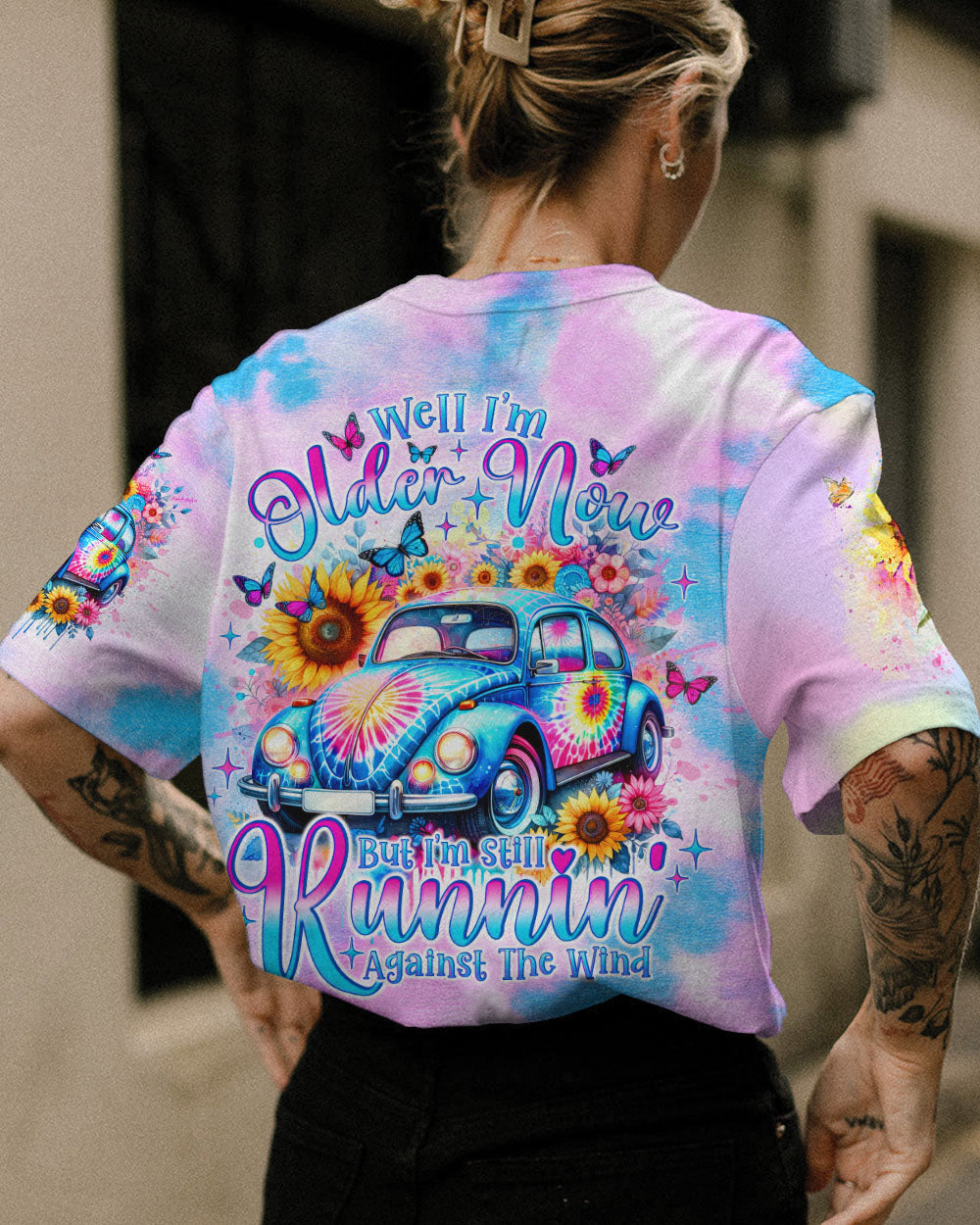 RUNNING AGAINST THE WIND TIE DYE ALL OVER PRINT - TLNO1701242