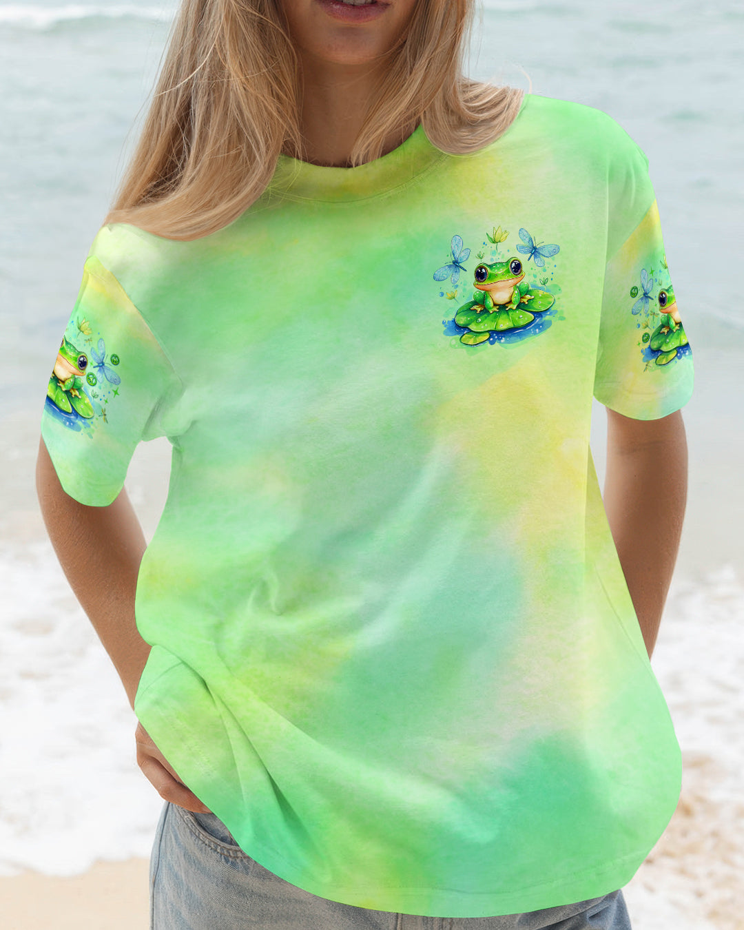 I BELIEVE THERE ARE ANGELS AMONG US FROG ALL OVER PRINT - TLNO1701261