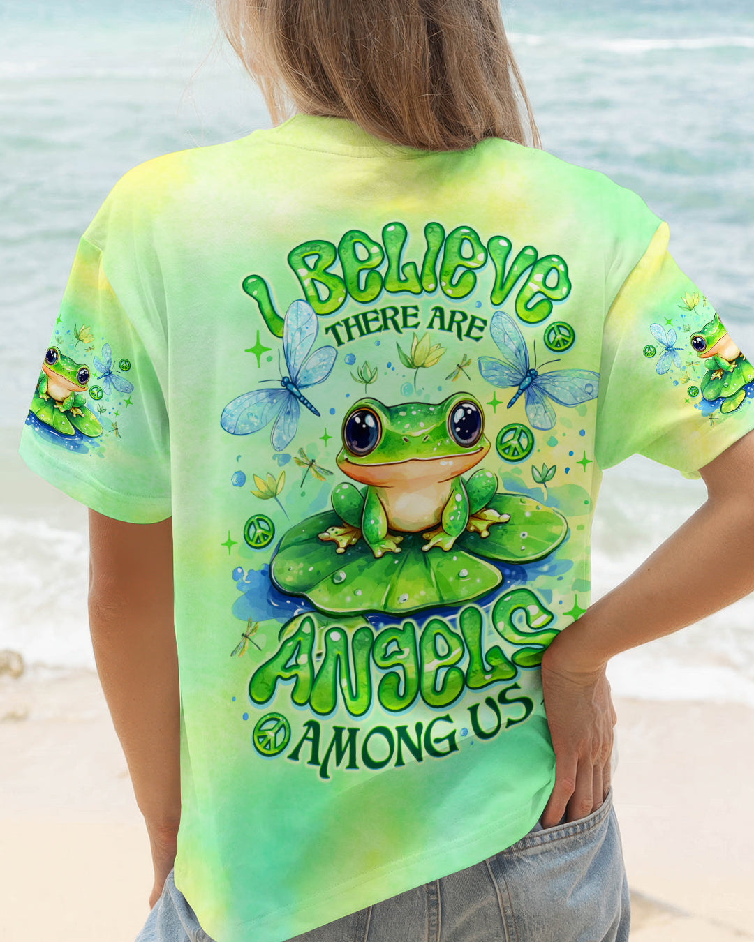 I BELIEVE THERE ARE ANGELS AMONG US FROG ALL OVER PRINT - TLNO1701261